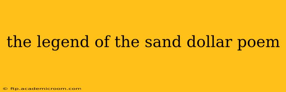 the legend of the sand dollar poem