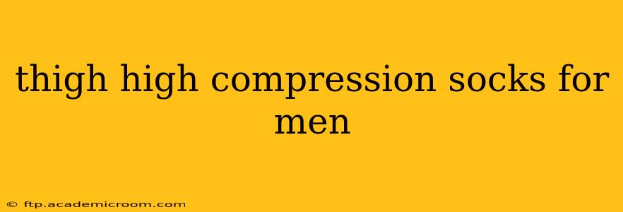 thigh high compression socks for men