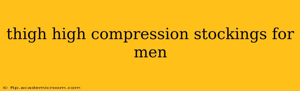 thigh high compression stockings for men