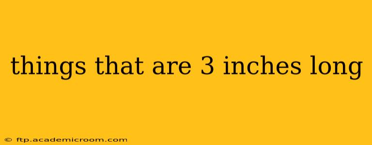 things that are 3 inches long