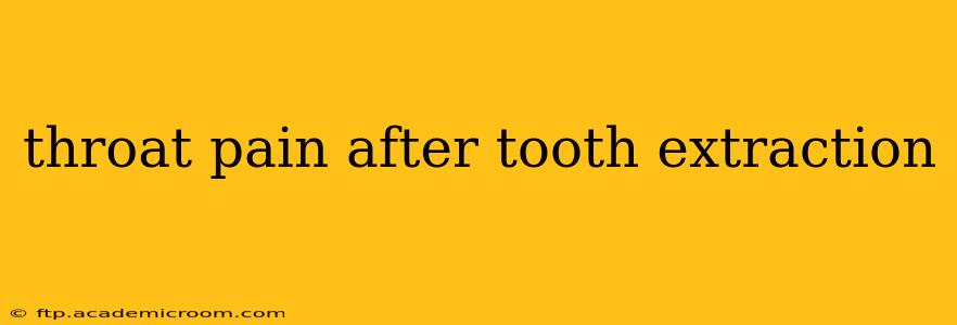 throat pain after tooth extraction