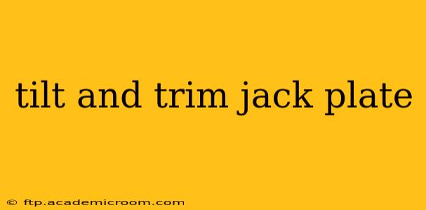 tilt and trim jack plate
