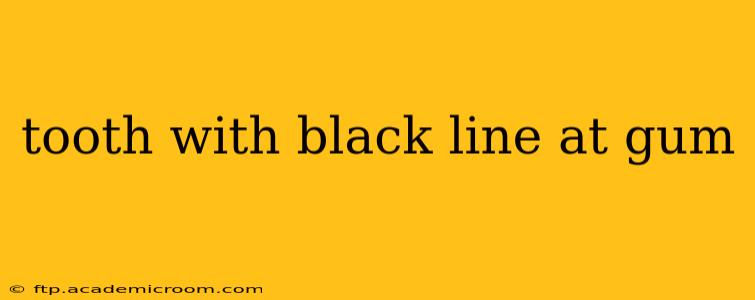 tooth with black line at gum