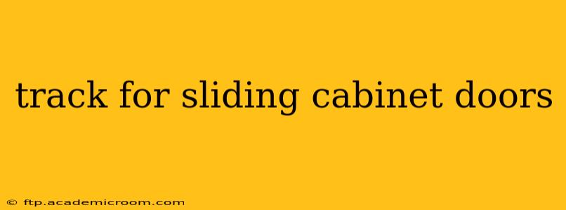 track for sliding cabinet doors
