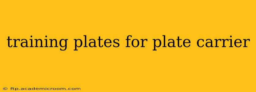 training plates for plate carrier