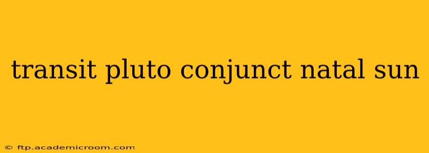 transit pluto conjunct natal sun