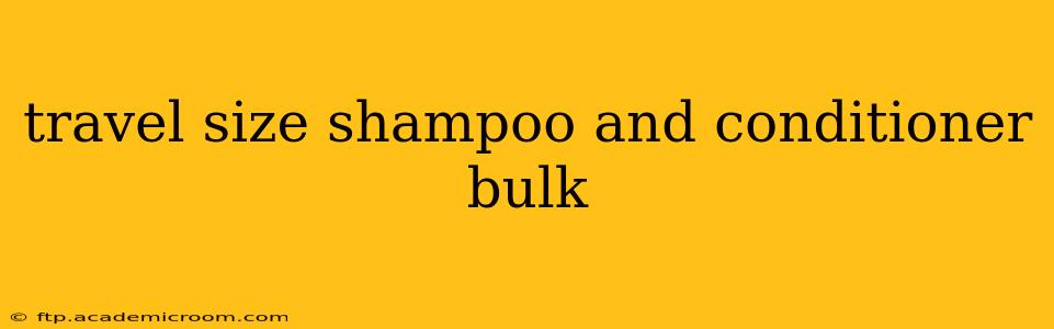 travel size shampoo and conditioner bulk