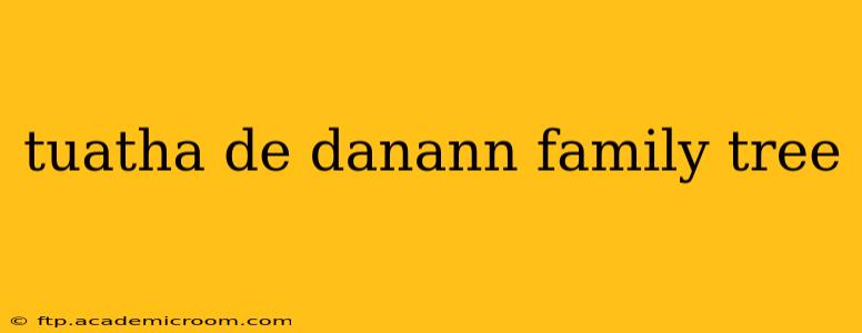 tuatha de danann family tree