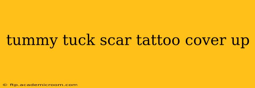 tummy tuck scar tattoo cover up