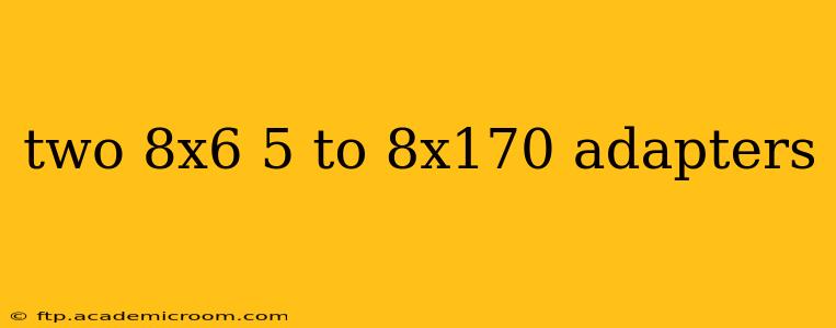 two 8x6 5 to 8x170 adapters