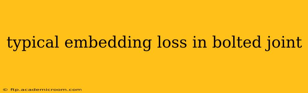 typical embedding loss in bolted joint