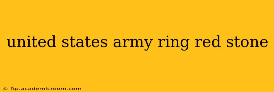 united states army ring red stone