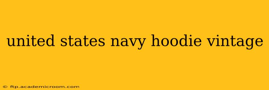 united states navy hoodie vintage