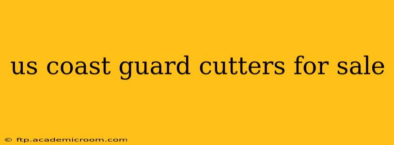 us coast guard cutters for sale