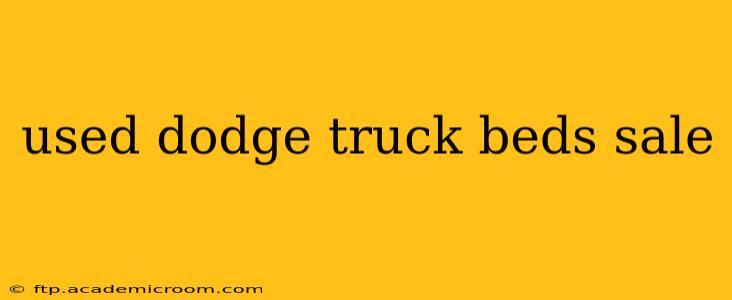 used dodge truck beds sale