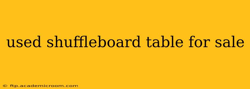 used shuffleboard table for sale
