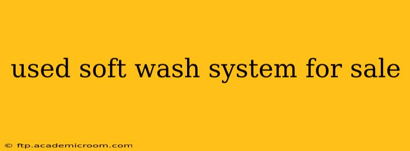 used soft wash system for sale