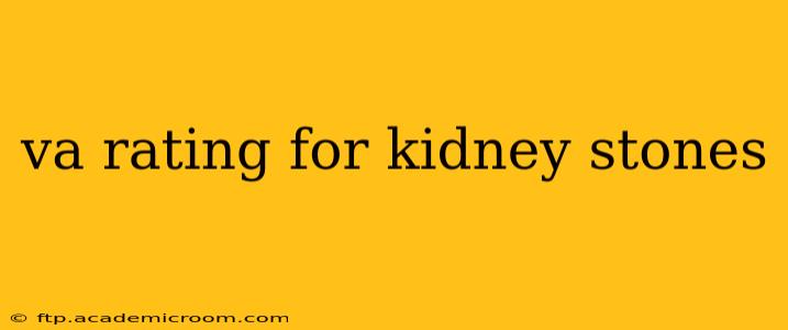 va rating for kidney stones