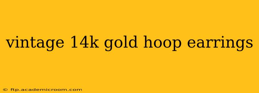 vintage 14k gold hoop earrings