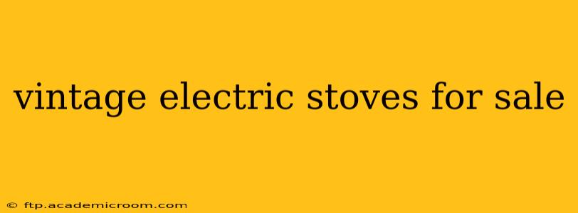 vintage electric stoves for sale