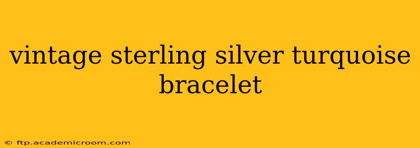 vintage sterling silver turquoise bracelet