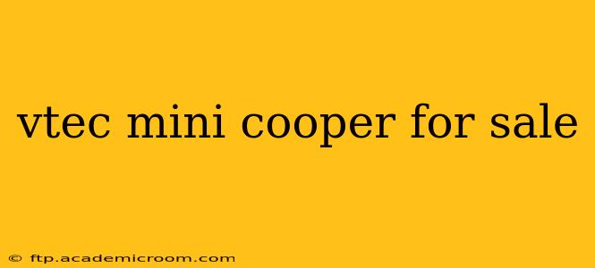 vtec mini cooper for sale