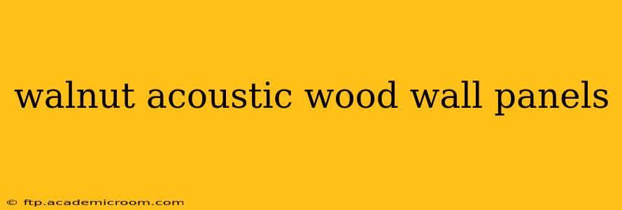 walnut acoustic wood wall panels