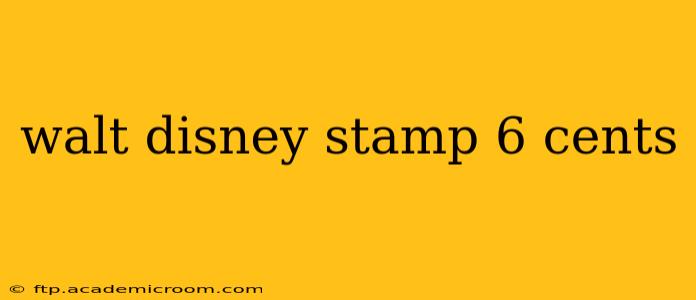 walt disney stamp 6 cents