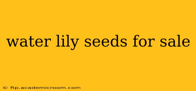 water lily seeds for sale