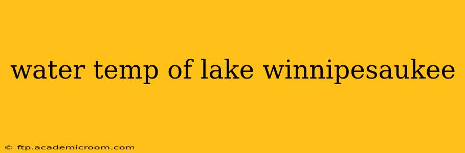water temp of lake winnipesaukee