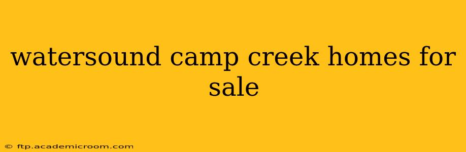watersound camp creek homes for sale