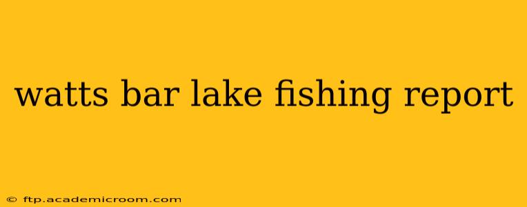 watts bar lake fishing report