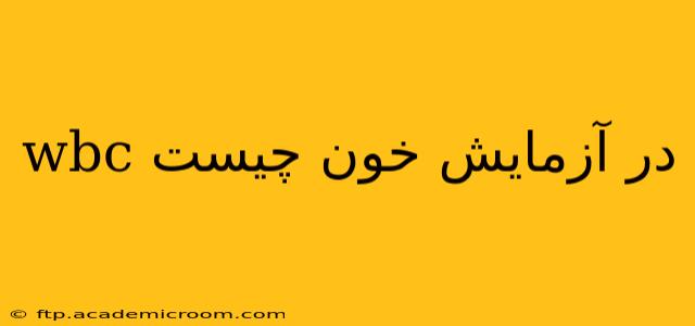 wbc در آزمایش خون چیست