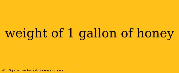 weight of 1 gallon of honey