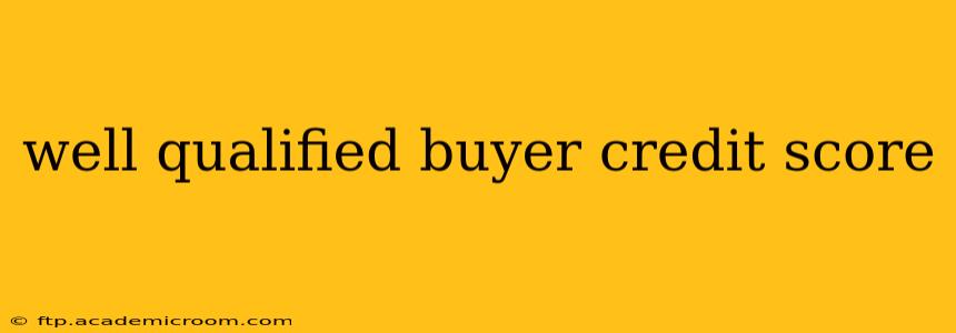 well qualified buyer credit score