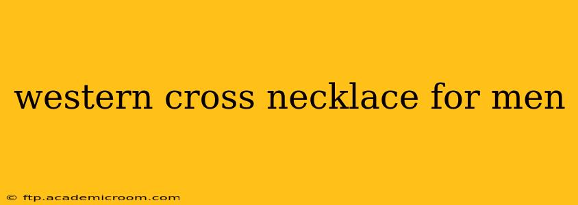 western cross necklace for men