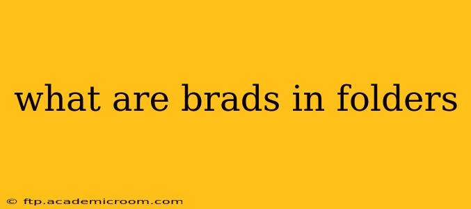 what are brads in folders