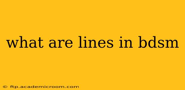 what are lines in bdsm