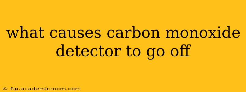 what causes carbon monoxide detector to go off