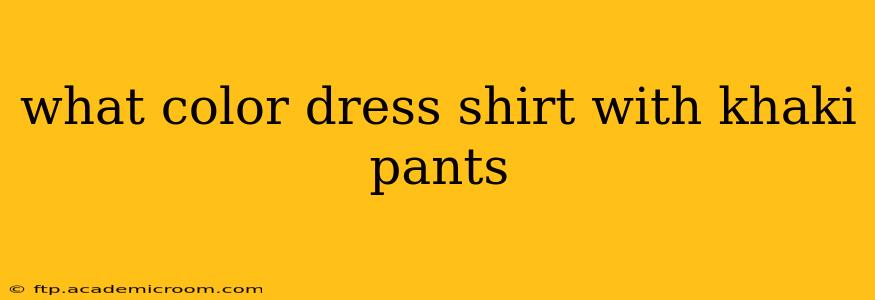 what color dress shirt with khaki pants