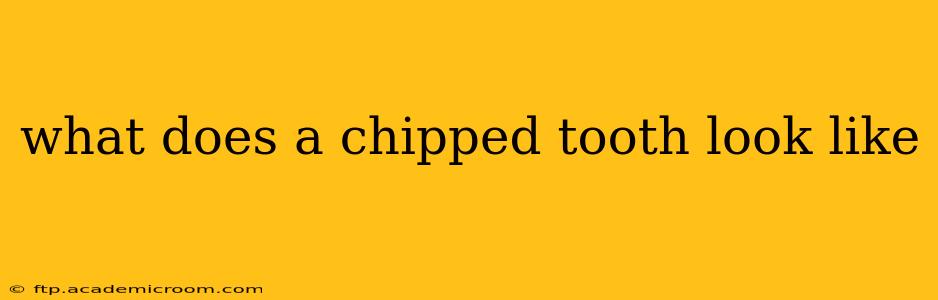 what does a chipped tooth look like