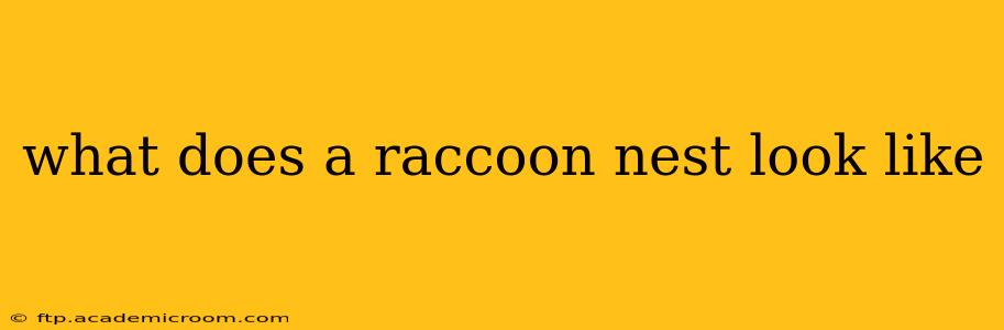 what does a raccoon nest look like