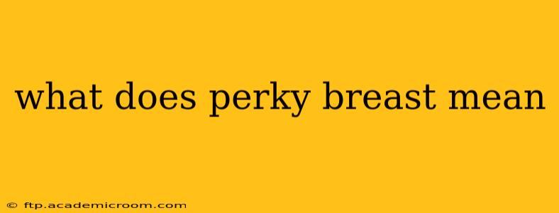 what does perky breast mean