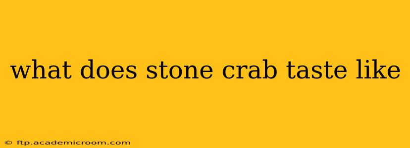 what does stone crab taste like