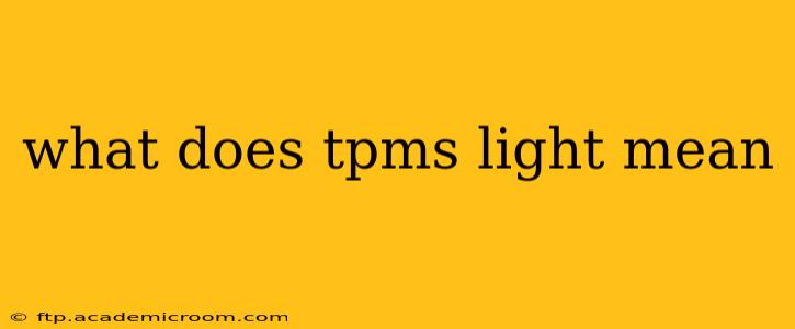 what does tpms light mean