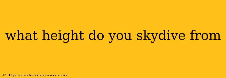 what height do you skydive from