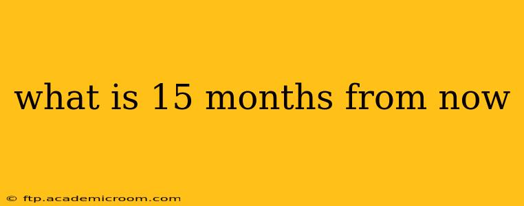 what is 15 months from now