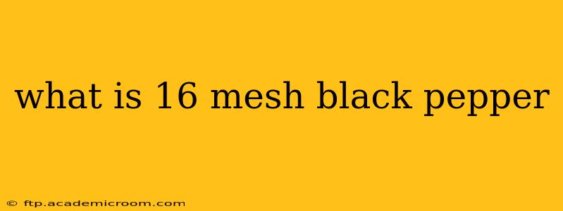 what is 16 mesh black pepper
