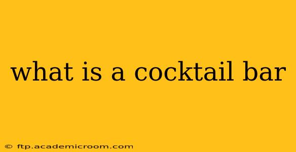 what is a cocktail bar