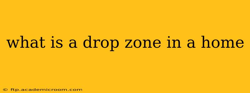 what is a drop zone in a home